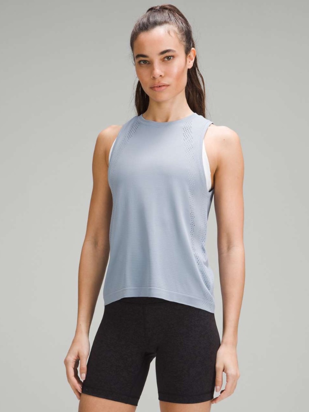 lululemon Train to Be Tank Top-Chambray-Size 6
